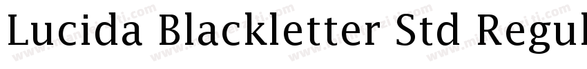 Lucida Blackletter Std Regular字体转换